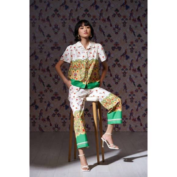 NEW BANJANAN iona shirt in paisley ming - Picture 4 of 6